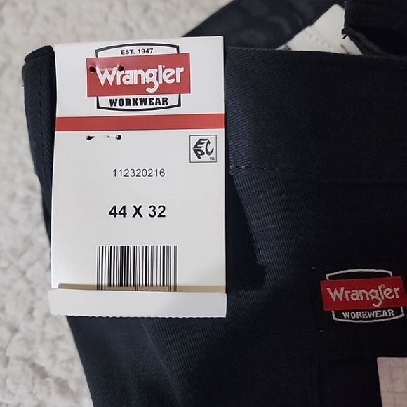 WRANGLER Workwear Work Pants Relaxed Fit Black Men's 44x32 - Picture 5 of 11